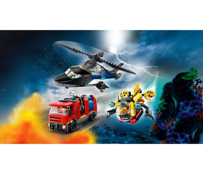 LEGO City - Helikopter, brandweerauto en onderzeeër remix - 60462