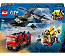 LEGO City - Helikopter, brandweerauto en onderzeeër remix - 60462