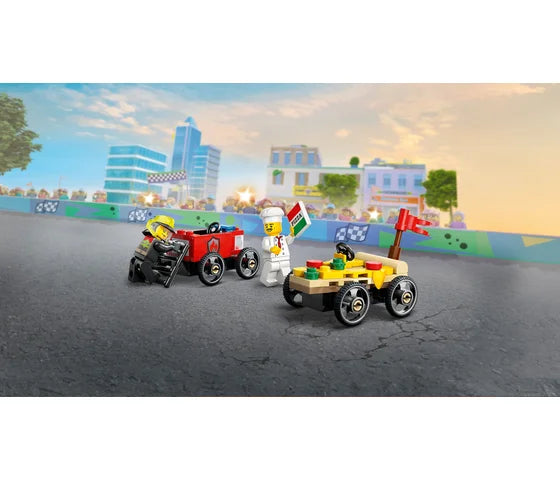 LEGO City - Raceautopakket: pizzabestelwagen vs. brandweerauto - 60458