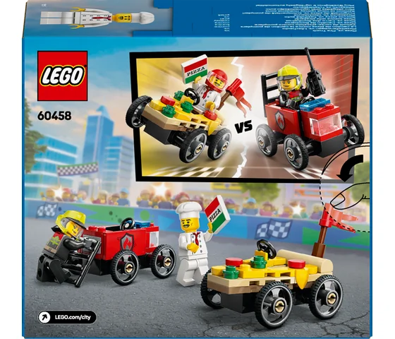 LEGO City - Raceautopakket: pizzabestelwagen vs. brandweerauto - 60458