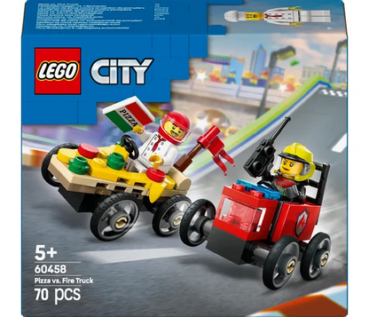 LEGO City - Raceautopakket: pizzabestelwagen vs. brandweerauto - 60458