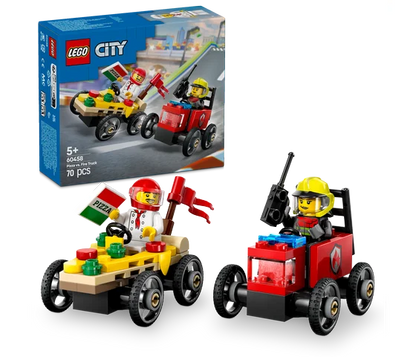 LEGO City - Raceautopakket: pizzabestelwagen vs. brandweerauto - 60458