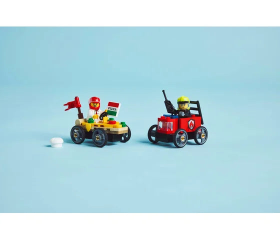 LEGO City - Raceautopakket: pizzabestelwagen vs. brandweerauto - 60458