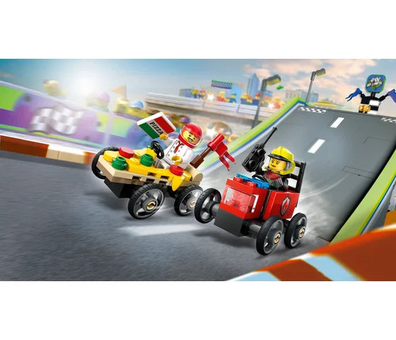LEGO City - Raceautopakket: pizzabestelwagen vs. brandweerauto - 60458