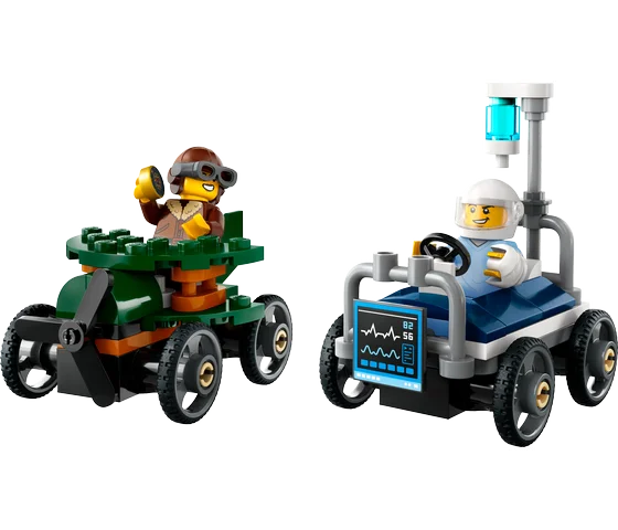 LEGO City - Raceautopakket: vliegtuig vs. ziekenhuisbed - 60459