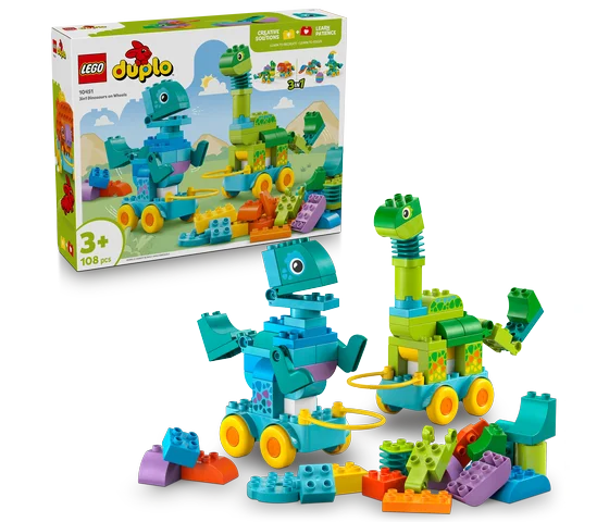 LEGO DUPLO - 3-in-1 dinosaurussen op wielen - 10451