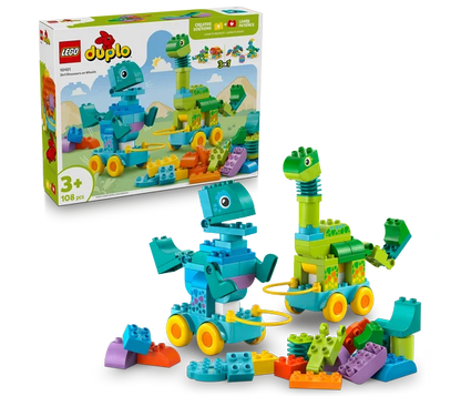 LEGO DUPLO - 3-in-1 dinosaurussen op wielen - 10451