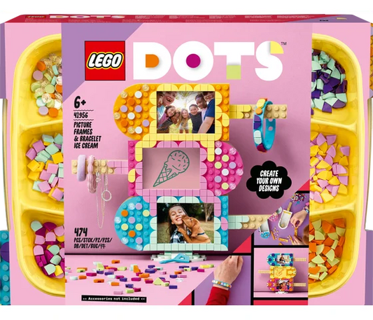 LEGO Dots – Bilderrahmen und Armband mit Eiscreme-Motiv – 41956