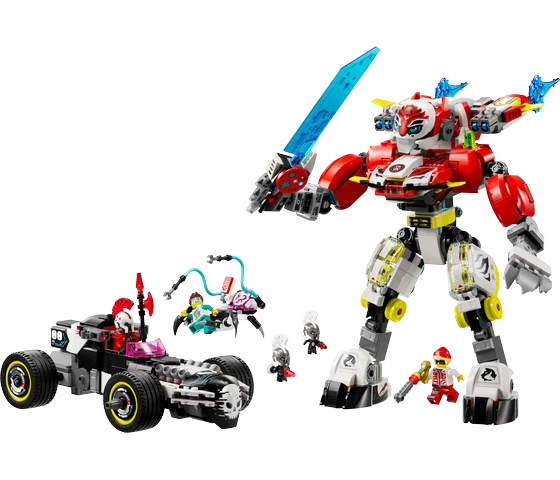LEGO Dreamzzz - Coopers tijgermecha en Zero's hot rod auto - 71497