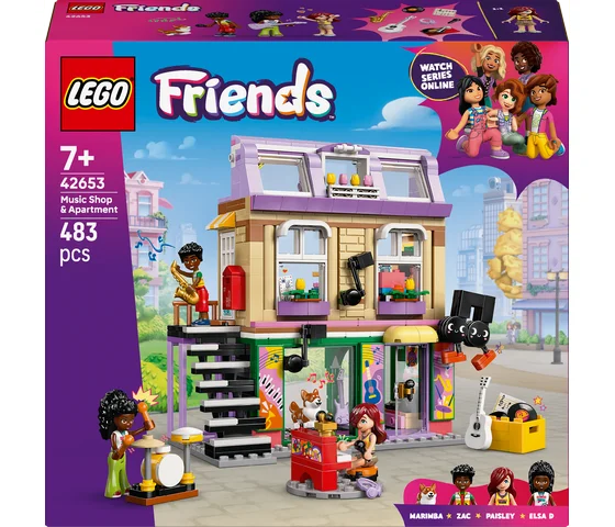 LEGO Friends - Muziekwinkel en appartement - 42653