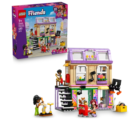 LEGO Friends - Muziekwinkel en appartement - 42653