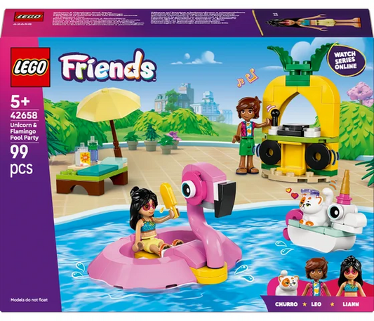 LEGO Friends – Flamingo- und Einhorn-Poolparty – 42658