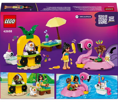 LEGO Friends - Zwembadfeestje met flamingo en eenhoorn - 42658