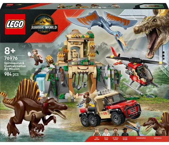 LEGO Jurassic World - Spinosaurus en Quetzalcoatlus luchtmissie - 76976
