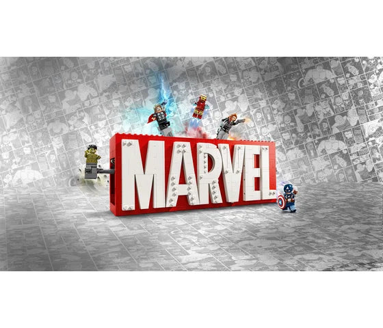 LEGO Marvel - MARVEL logo en minifiguren - 76313