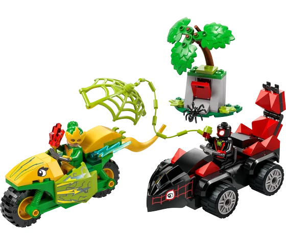 LEGO Marvel - Spin en Electro achtervolging met dinosaurusvoertuigen - 11198