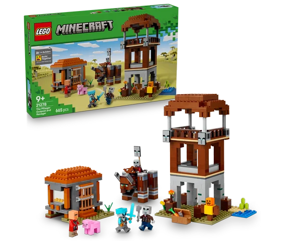 LEGO Minecraft - De Plunderaar buitenpost en Verwoester - 21278