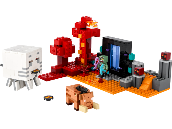 LEGO Minecraft - Hinderlaag bij het Nether-portaal - 21255