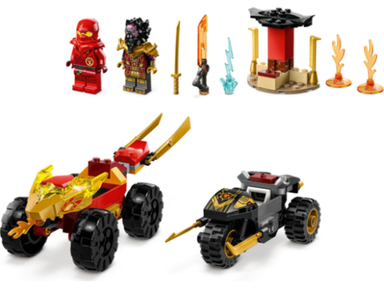 LEGO Ninjago - Kai en Ras' duel tussen auto en motor - 71789
