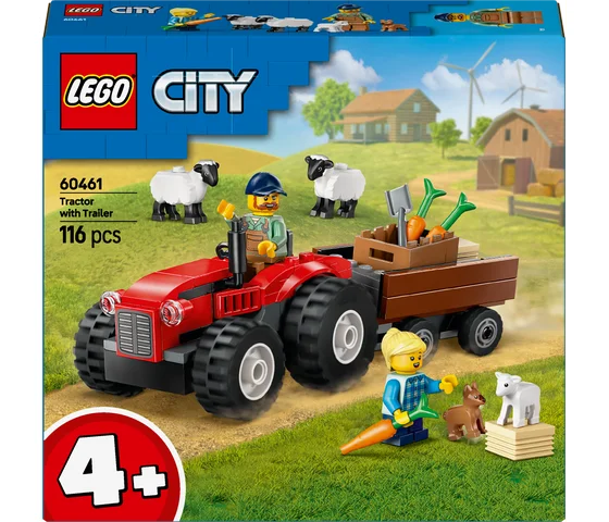 LEGO City - Rode tractor met aanhanger en schapen - 60461 LEGO City - Rode tractor met aanhanger en schapen - 60461